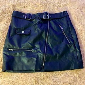 Faux leather skirt